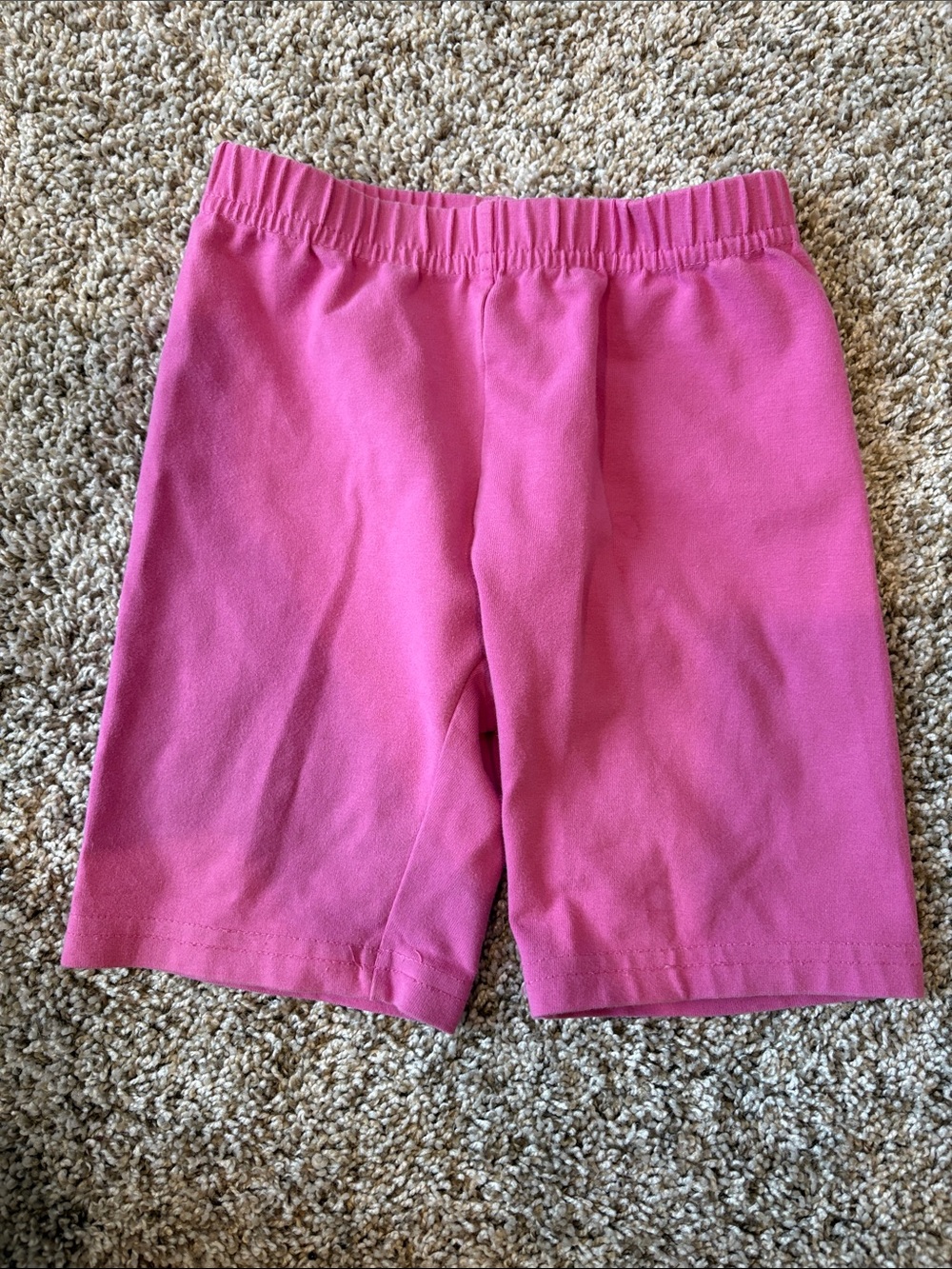 Hanna Andersson Girls Bright Pink Elastic-Waist Bike Shorts